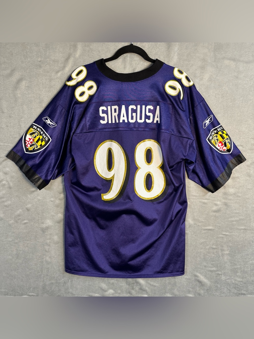 Vintage Reebok Baltimore Ravens Tony Siragusa #98 Jersey Men’s Large NFL
